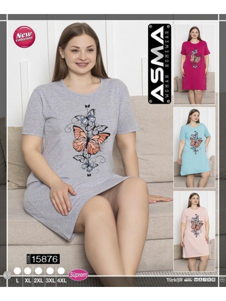 Koszule nocne damskie tureckie, size l-4xl, paczka 15szt,mix kolor