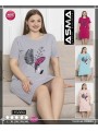 Koszule nocne damskie tureckie, size l-4xl, paczka 15szt,mix kolor