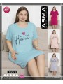 Koszule nocne damskie tureckie, size l-4xl, paczka 15szt,mix kolor