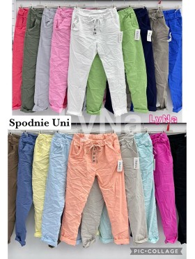 Spodnie damskie Włoski, size uni, paczka 6szt, mix kolor