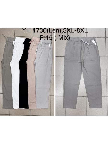 Spodnie damskie , size 3xl-8xl, paczka 15szt,mix kolor