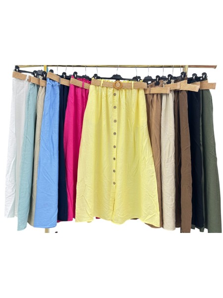 Spódnica długa damskie Włoski, size uni, paczka 6szt, mix kolor