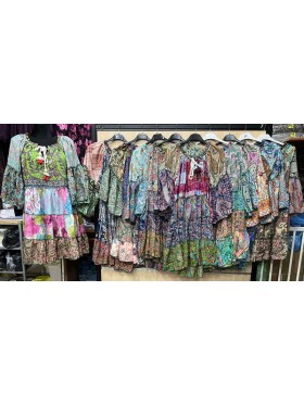 Sukienki jedwad damskie , size uni, paczka 10szt, mix kolor