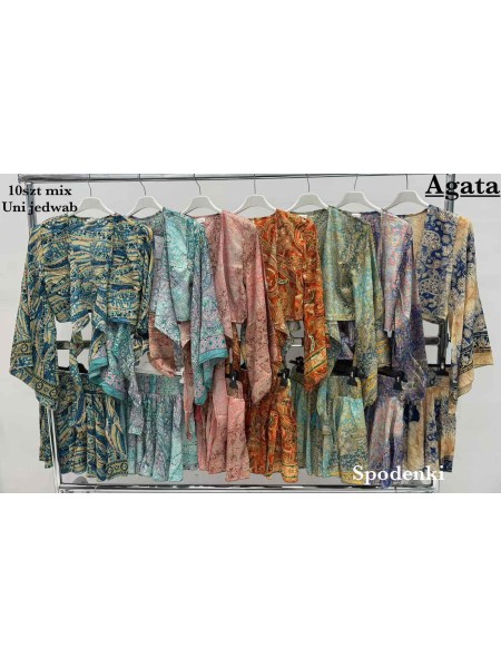 Komplety jedwad damskie , size uni, paczka 10szt, mix kolor