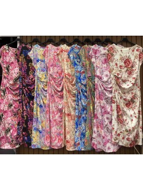 Sukienki  damskie wloskie, size uni duzy, paczka 6szt,mix kolor