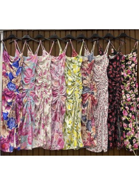 Sukienki  damskie wloskie, size uni , paczka 6szt,mix kolor