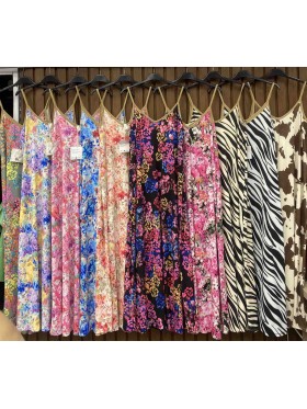 Sukienki  damskie wloskie, size uni , paczka 6szt,mix kolor