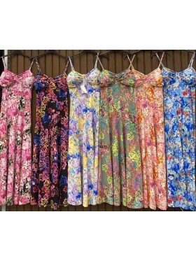 Sukienki  damskie wloskie, size uni , paczka 6szt,mix kolor