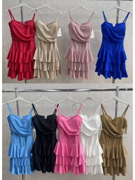 Sukienki  damskie wloskie, size uni , paczka 6szt,mix kolor