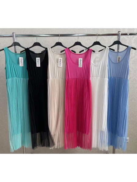 Sukienki  damskie wloskie, size uni , paczka 6szt,mix kolor