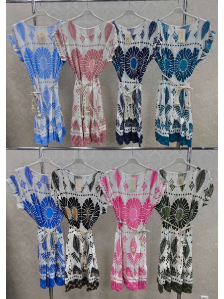 Sukienki  damskie wloskie, size uni , paczka 6szt,mix kolor