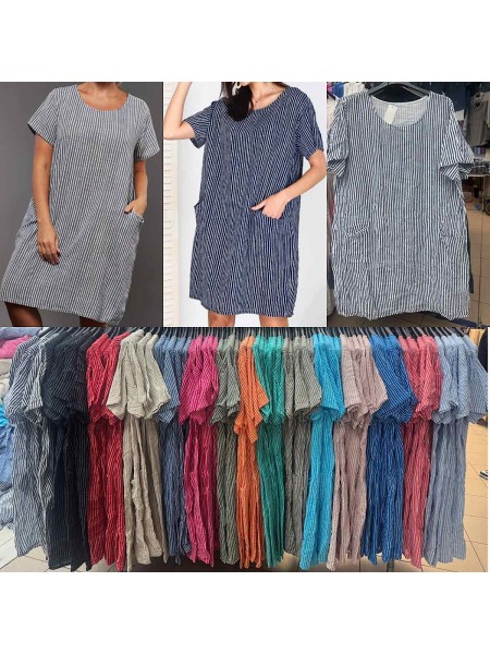 Sukienki  damskie wloskie, size uni , paczka 6szt,mix kolor