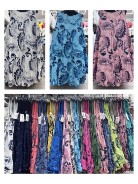 Sukienki  damskie wloskie, size uni , paczka 6szt,mix kolor