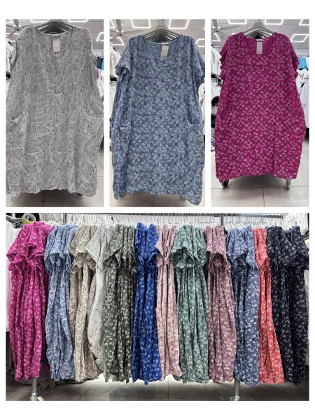 Sukienki  damskie wloskie, size uni , paczka 6szt,mix kolor