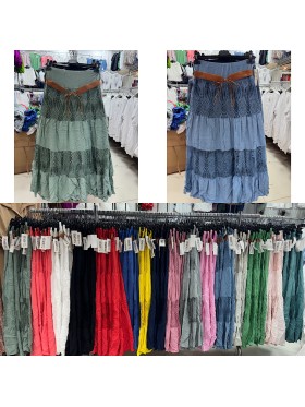 Spódnica damskie wloskie, size uni , paczka 6szt,mix kolor