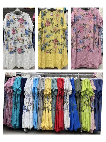 Sukienki  damskie wloskie, size uni , paczka 6szt,mix kolor