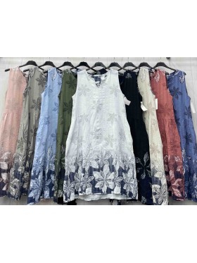 Sukienki  damskie wloskie, size uni , paczka 6szt,mix kolor