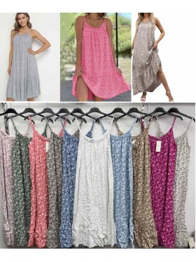 Sukienki  damskie wloskie, size uni , paczka 6szt,mix kolor