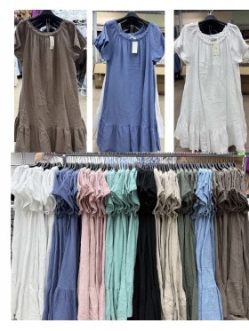 Sukienki  damskie wloskie, size uni , paczka 6szt,mix kolor