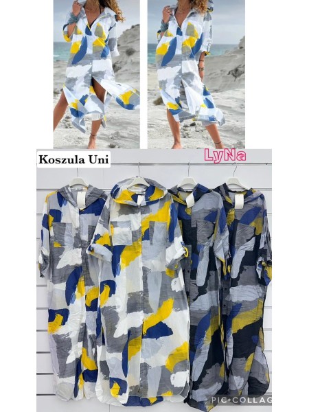 Koszule damskie Włoski, size uni, paczka 6szt, mix kolor