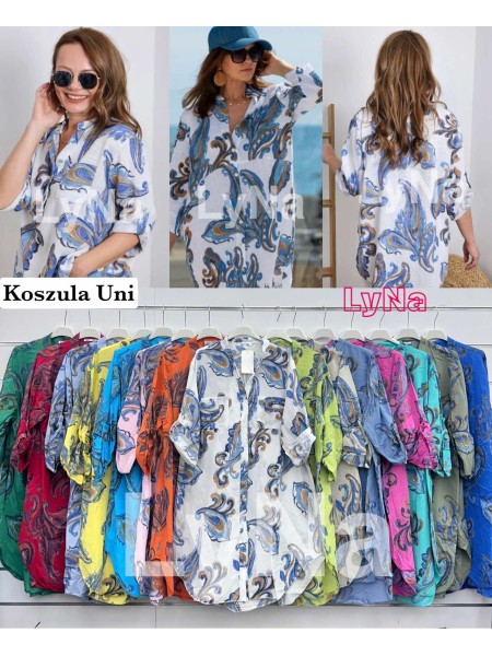 Koszule damskie Włoski, size uni, paczka 6szt, mix kolor