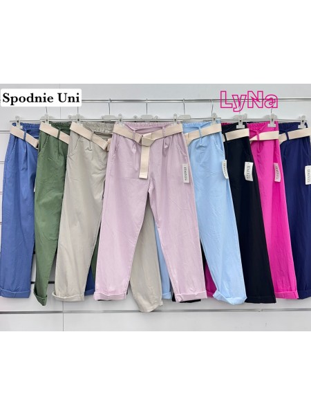 Spodnie damskie Włoski, size uni, paczka 6szt, mix kolor