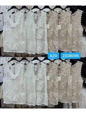 Bluzki damskie Włoski, size uni, paczka 6szt, mix kolor