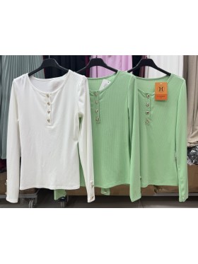 Bluzki damskie Włoski, size uni, paczka 6szt, mix kolor