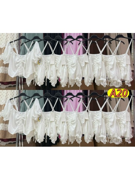 Bluzki damskie Włoski, size uni, paczka 6szt, 1 kolor