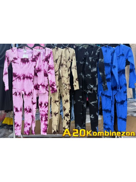 Kombinezony damskie Włoski, size uni, paczka 6szt, mix kolor