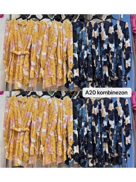 Kombinezony damskie Włoski, size uni, paczka 6szt, mix kolor