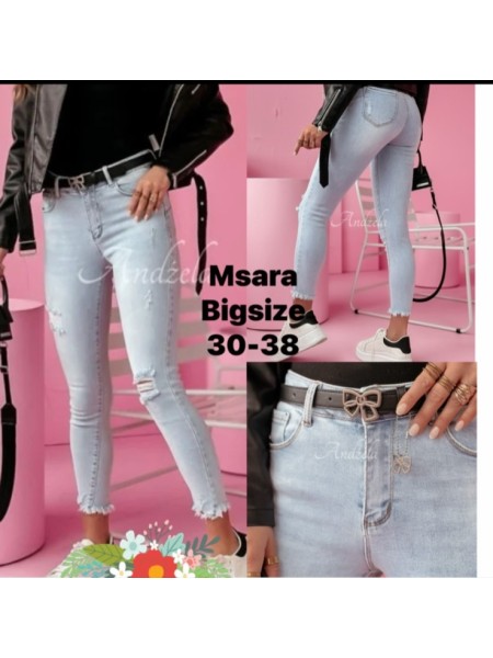 Jeansy damskie M'sara, size 30-38, paczka 10szt,