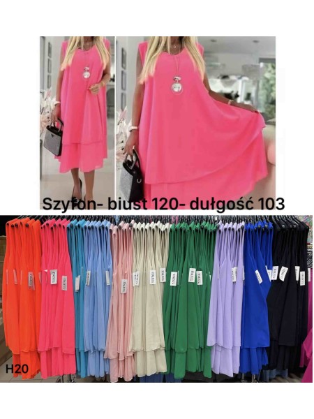 Sukienki damskie Polskie, Size uni, paczka 6szt mix kolor