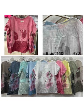 Bluzki damskie Polskie, Size uni, paczka 6szt mix kolor