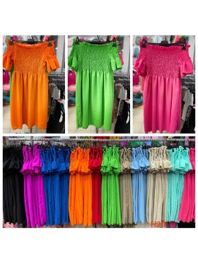 Sukienki damskie Polskie, Size uni, paczka 6szt mix kolor