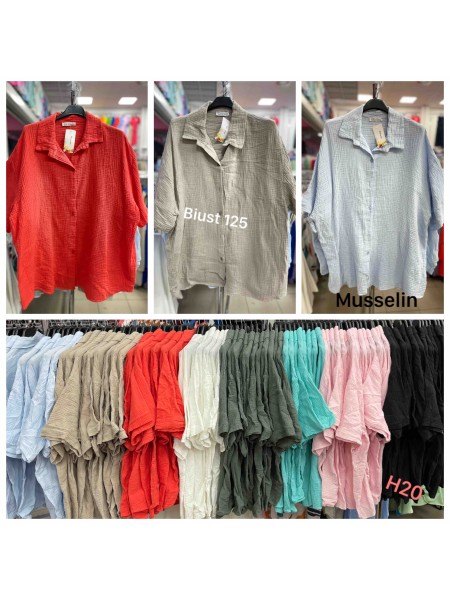 Bluzki damskie Polskie, Size uni, paczka 6szt mix kolor
