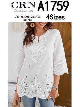 Bluzki damskie Polskie, Size l-4xl, paczka 12szt mix kolor