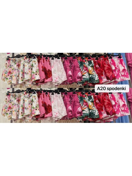 Spodenki damskie Włoski, size uni, paczka 6szt, mix kolor