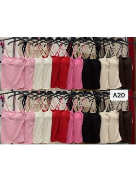 Bluzki damskie Włoski, size uni, paczka 6szt, mix kolor