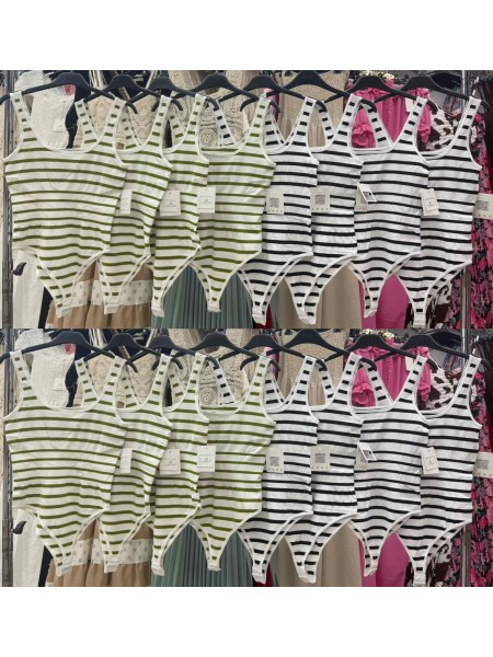 Body damskie Włoski, size uni, paczka 6szt, mix kolor