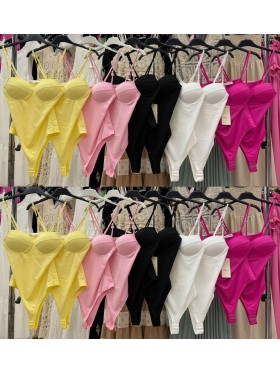 Body damskie Włoski, size uni, paczka 6szt, mix kolor