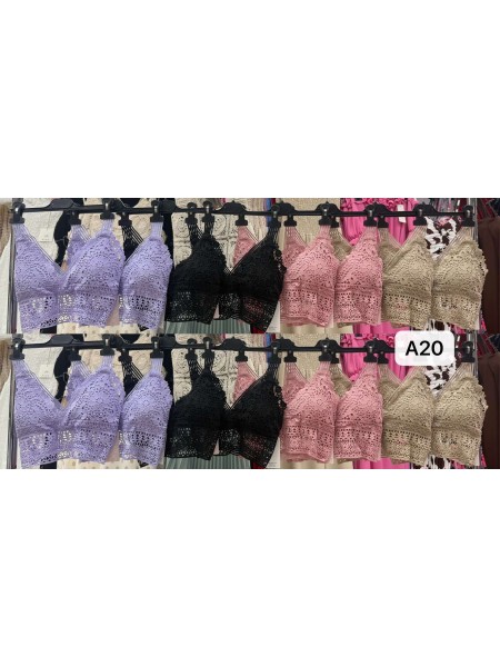 Bluzki damskie Włoski, size uni, paczka 6szt, mix kolor