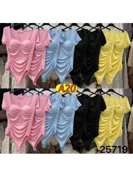 Body damskie Włoski, size uni, paczka 6szt, mix kolor