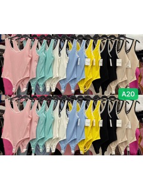 Body damskie Włoski, size uni, paczka 6szt, mix kolor