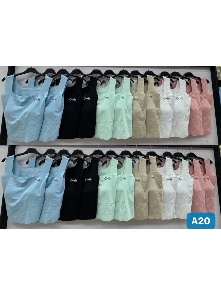 Bluzki damskie Włoski, size uni, paczka 6szt, mix kolor