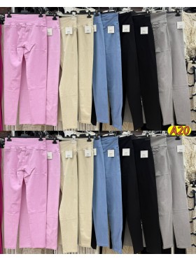 Legginsy damskie Włoski, size uni, paczka 6szt, mix kolor
