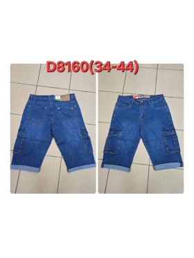 Spodenki jeansowe MĘSKA , size 34-44, paczka 8szt,1kolor