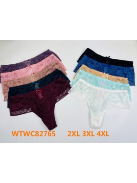 Majtki damskie, size 2-4xl paczka 24szt ,mix kolor
