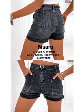 Spodenki jeansowe damskie M'sara,size xs-xl,paczka 12szt ,
