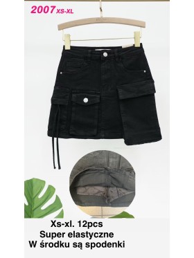 Spódnica krótka jeansowa damska ,size xs-xl,paczka 12szt ,